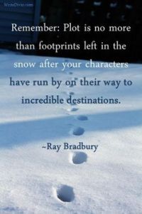 Ray Bradbury footprints in snow
