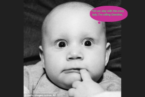 Concerned baby thought bubble