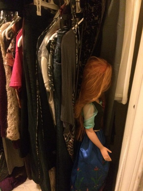 Anna in closet